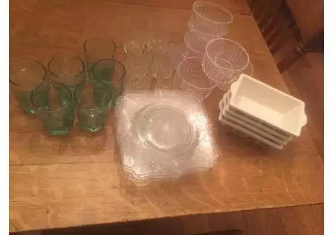 Assorted glass ware